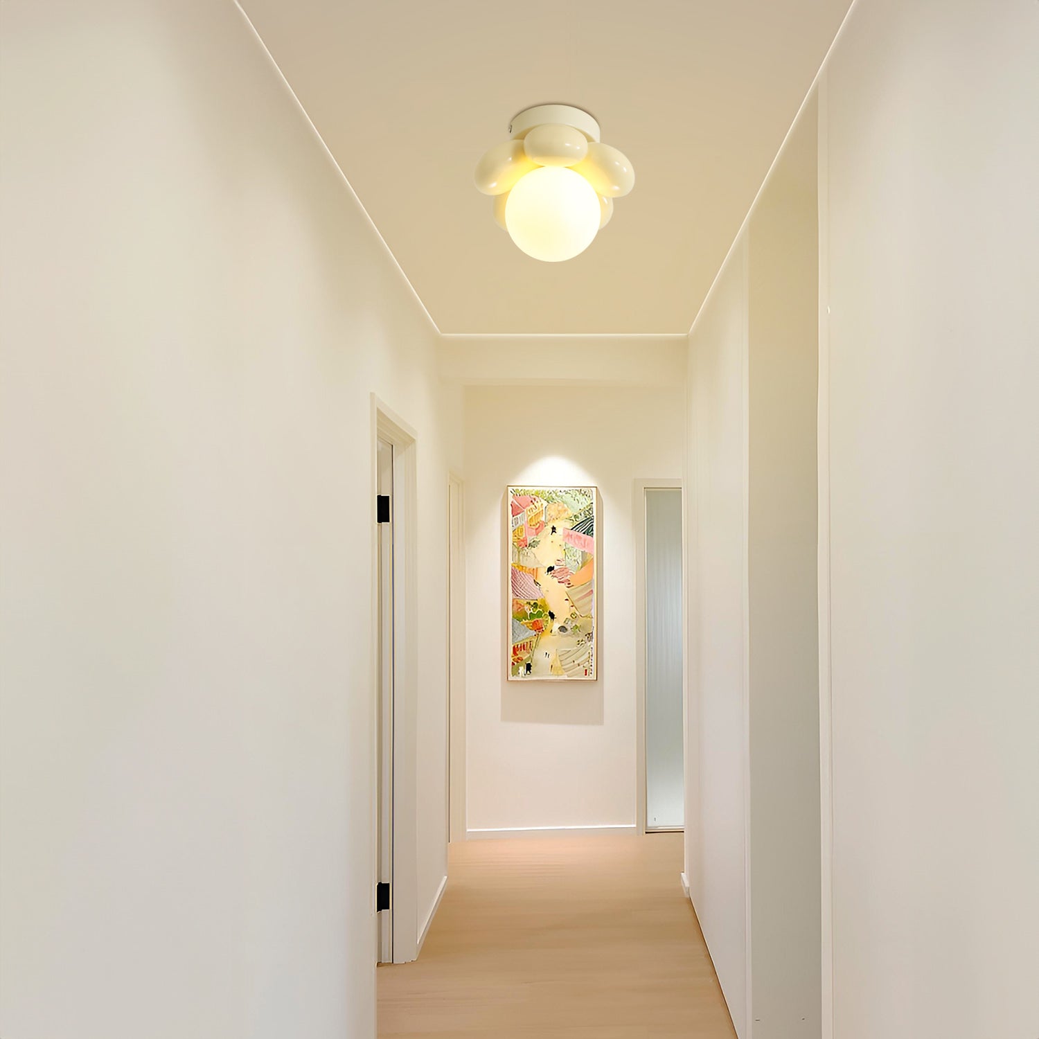 Cream Flower Ceiling Light