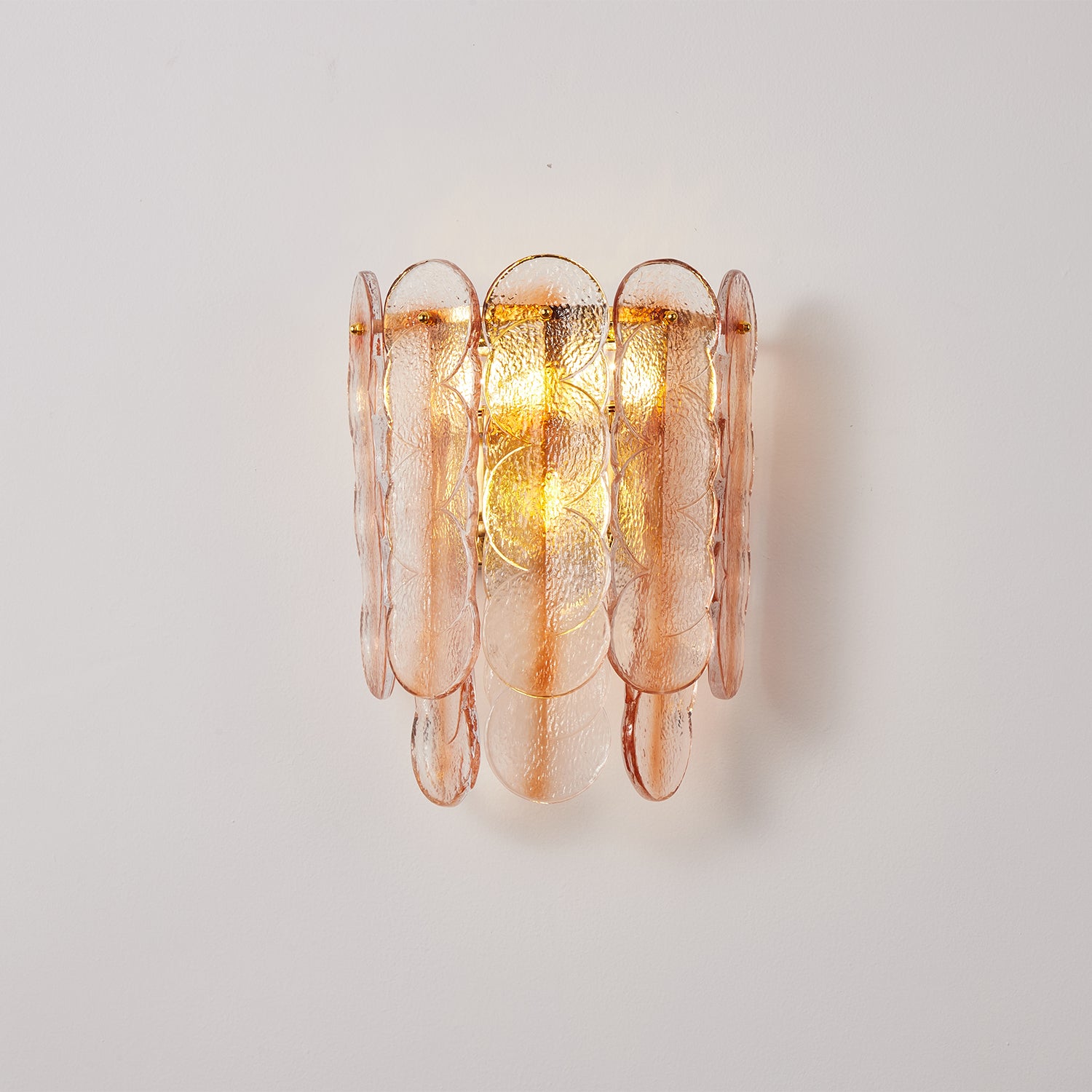 60s 70s lamp light wall lamp J.T. Kalmar Austria Citrus Ice Cream Glass