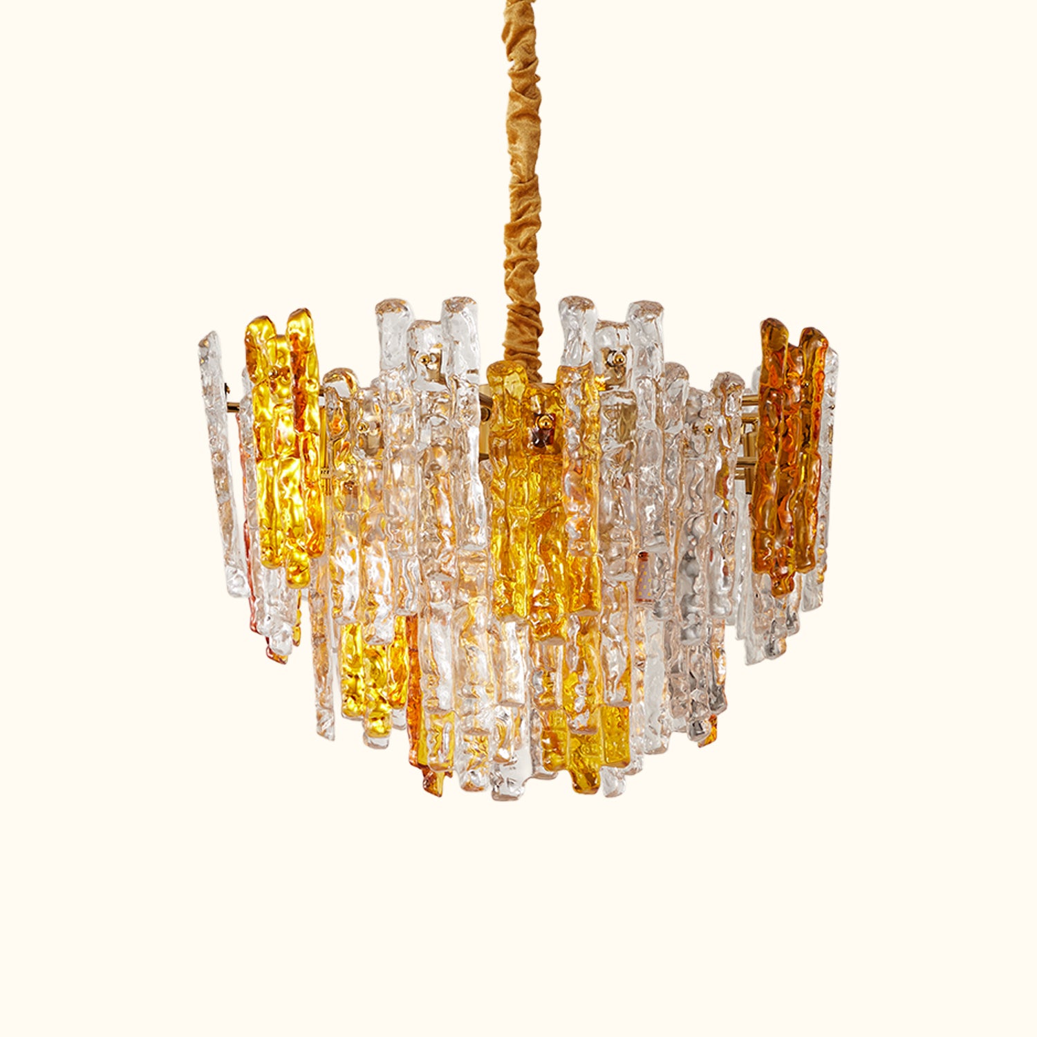 Ambra Murano Tronchi Glass Chandelier