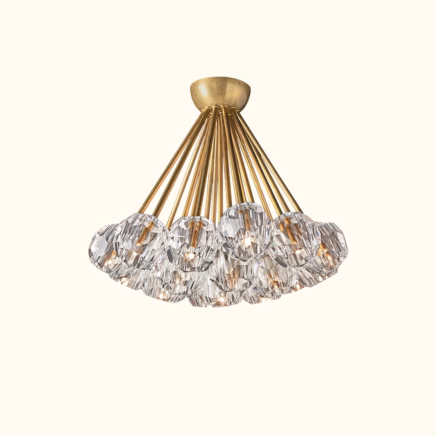 Boule De Cristal Clear Glass Flushmount