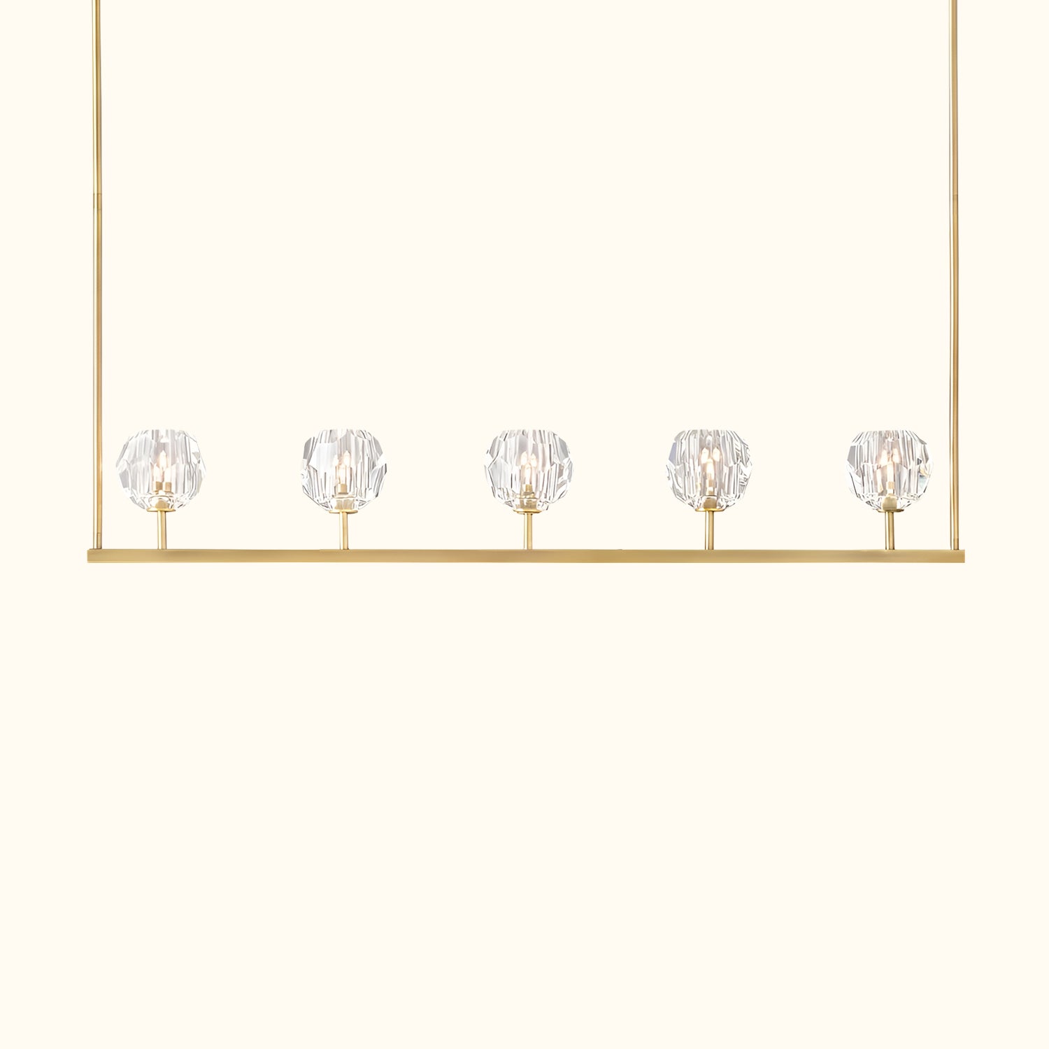 Boule De Cristal Clear Glass Linear Chandelier