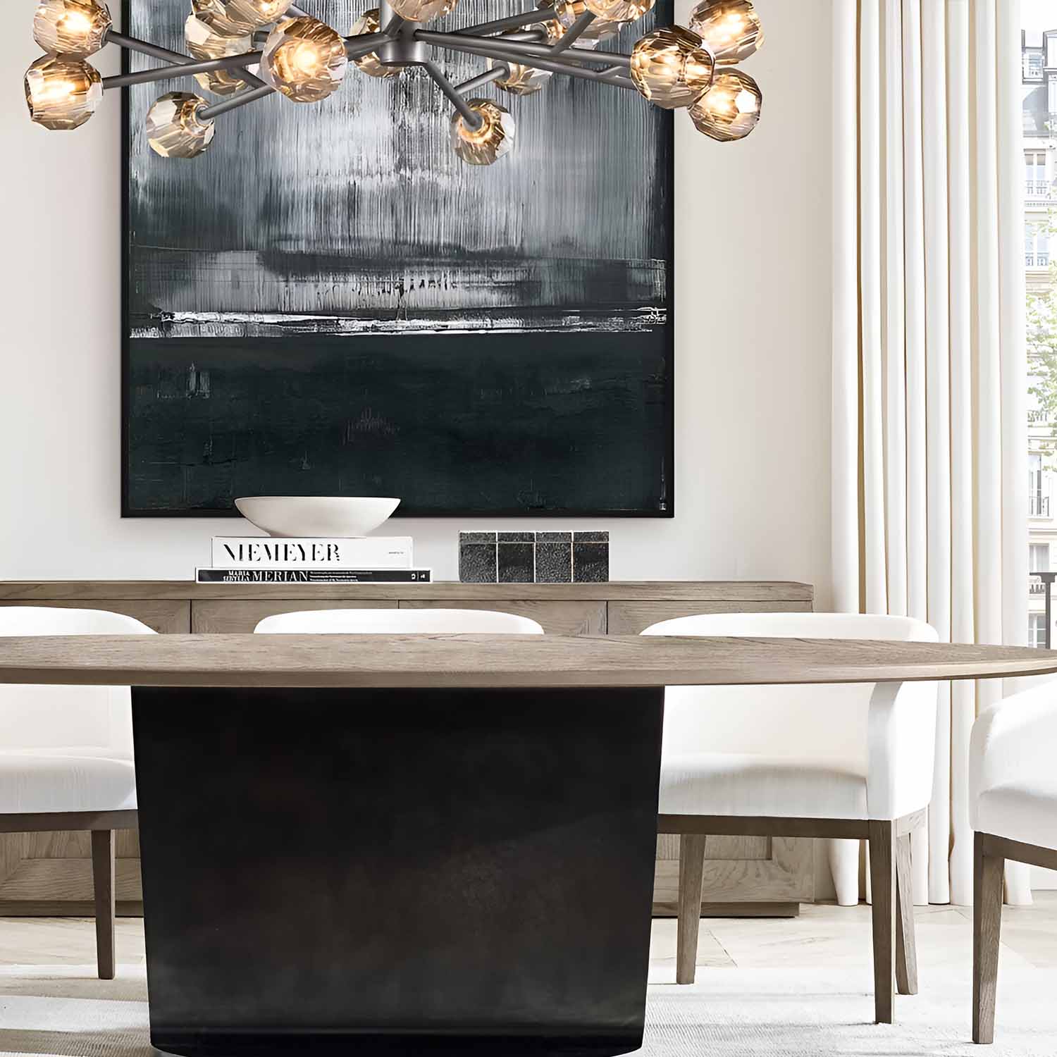 Boule De Cristal Clear Glass Round Chandelier