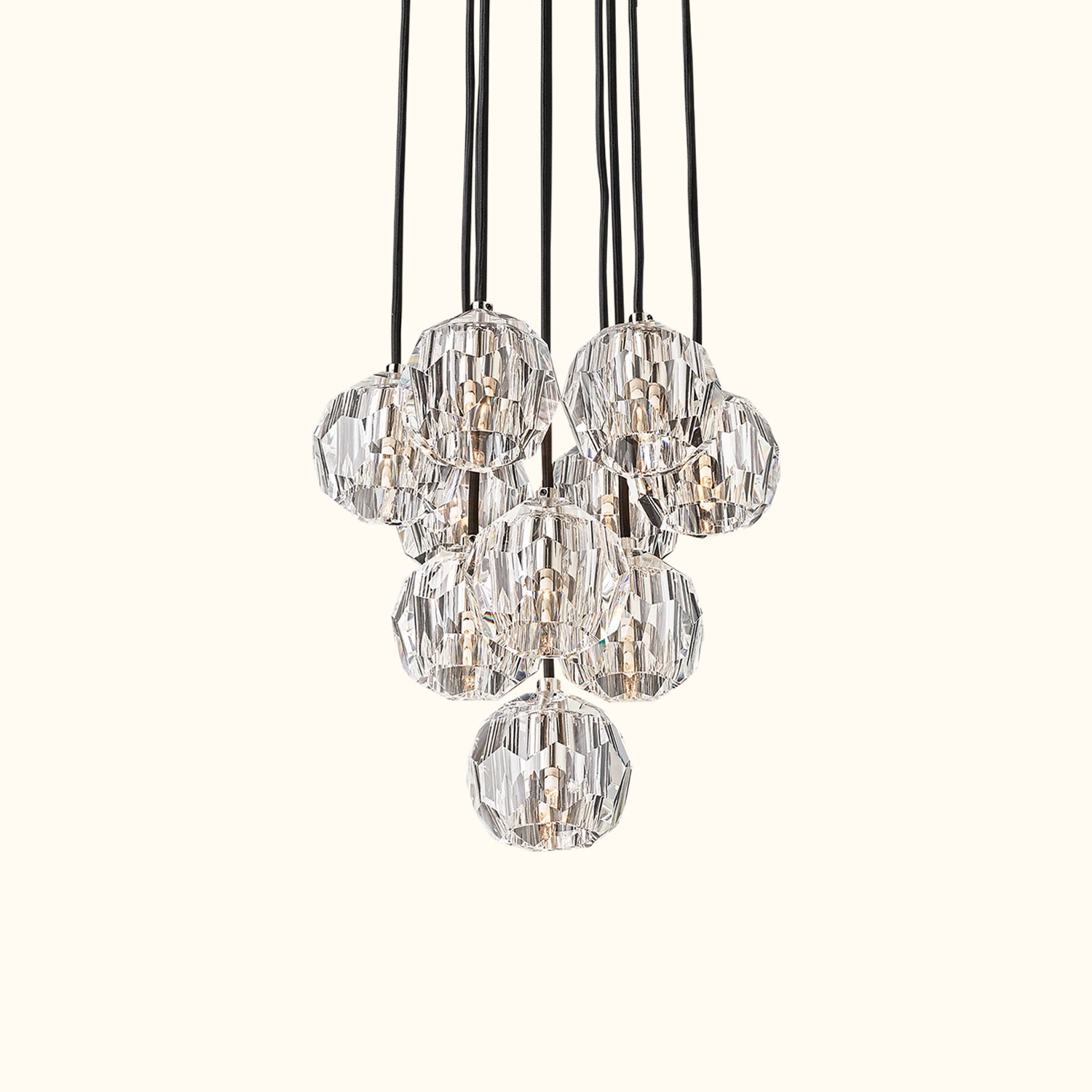 Boule De Cristal Clear Glass Round Cluster Chandelier