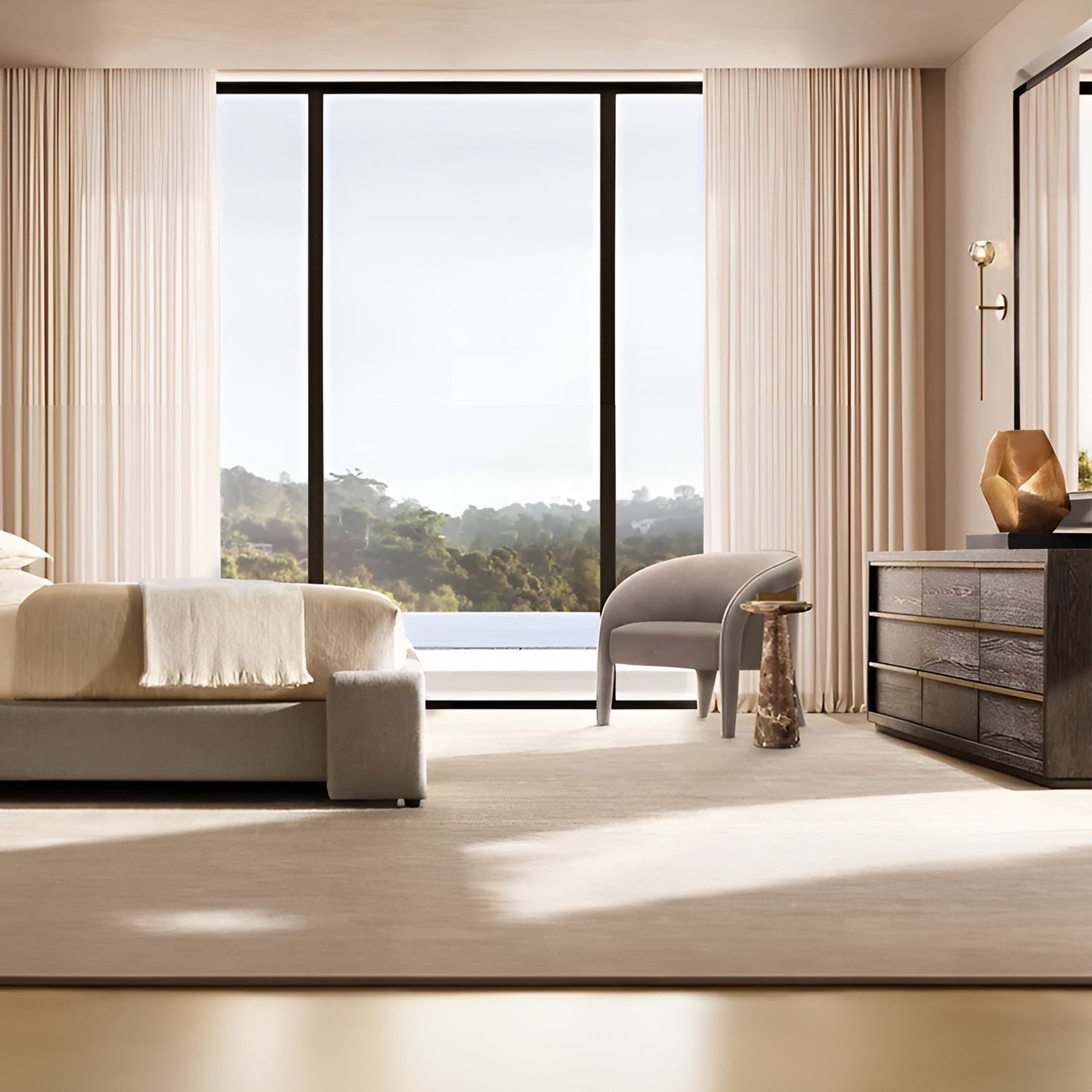 Boule de Cristal Clear Glass Grand Sconce