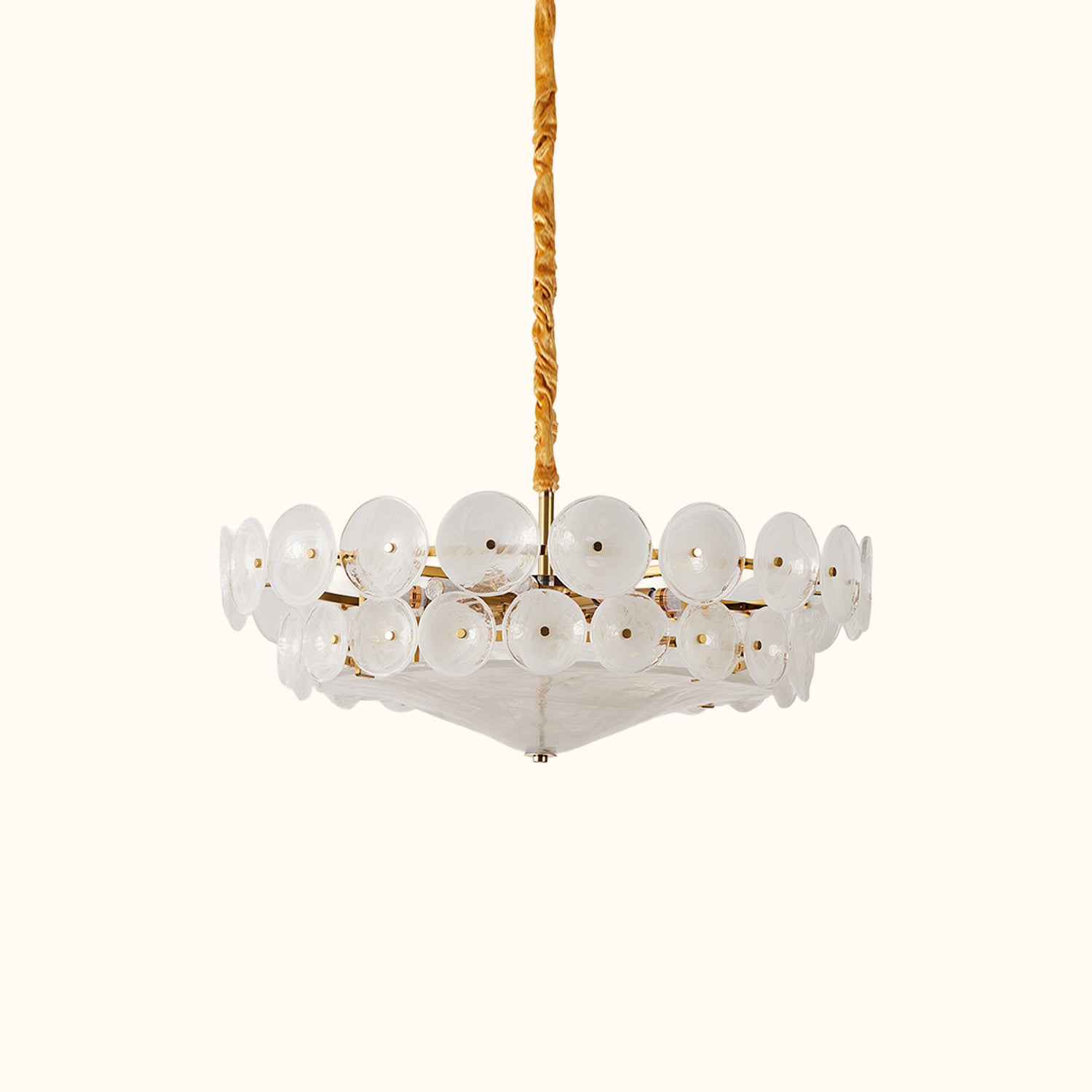 Corolla White Murano Glass Chandelier