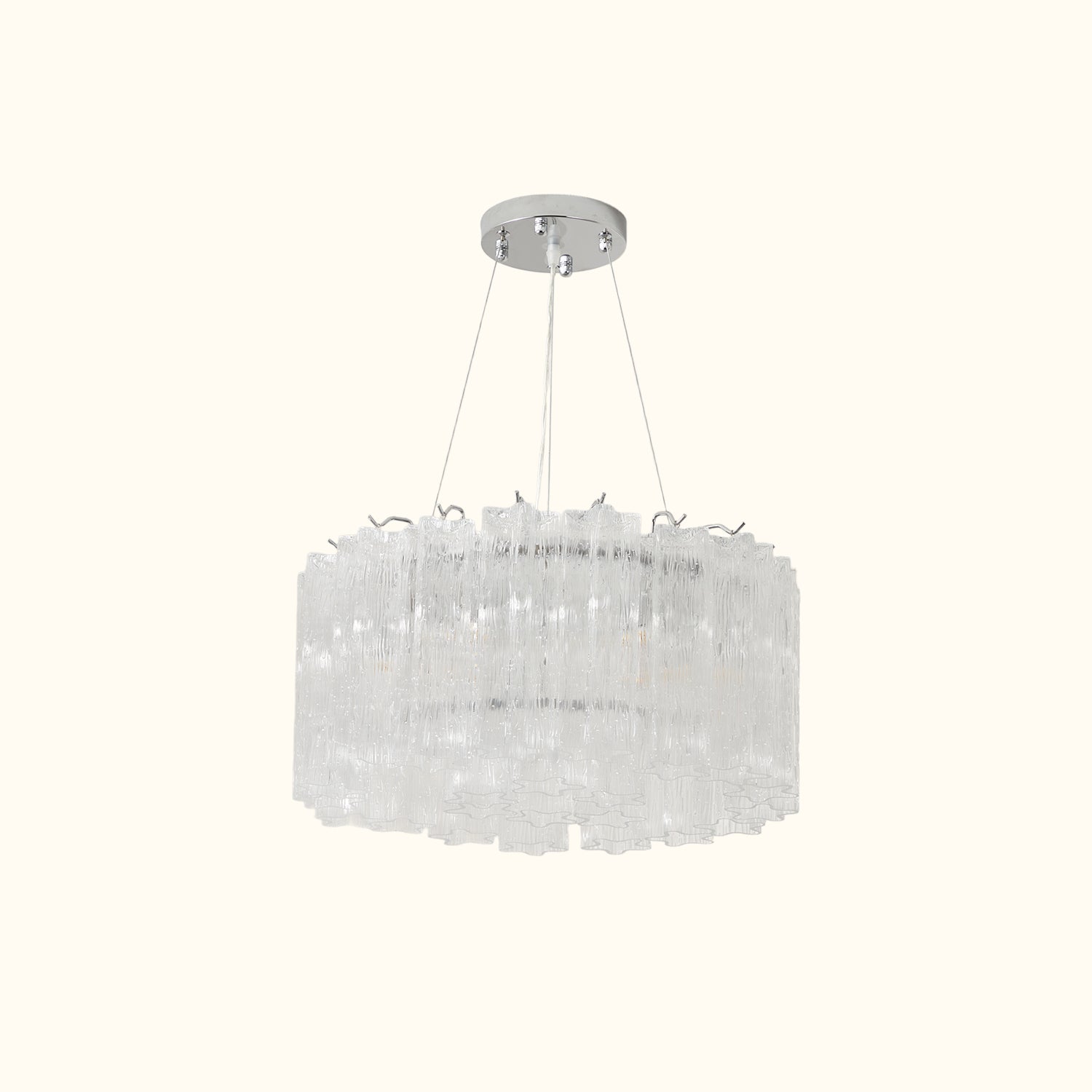 Elegant Murano Tube Glass Chandeliers