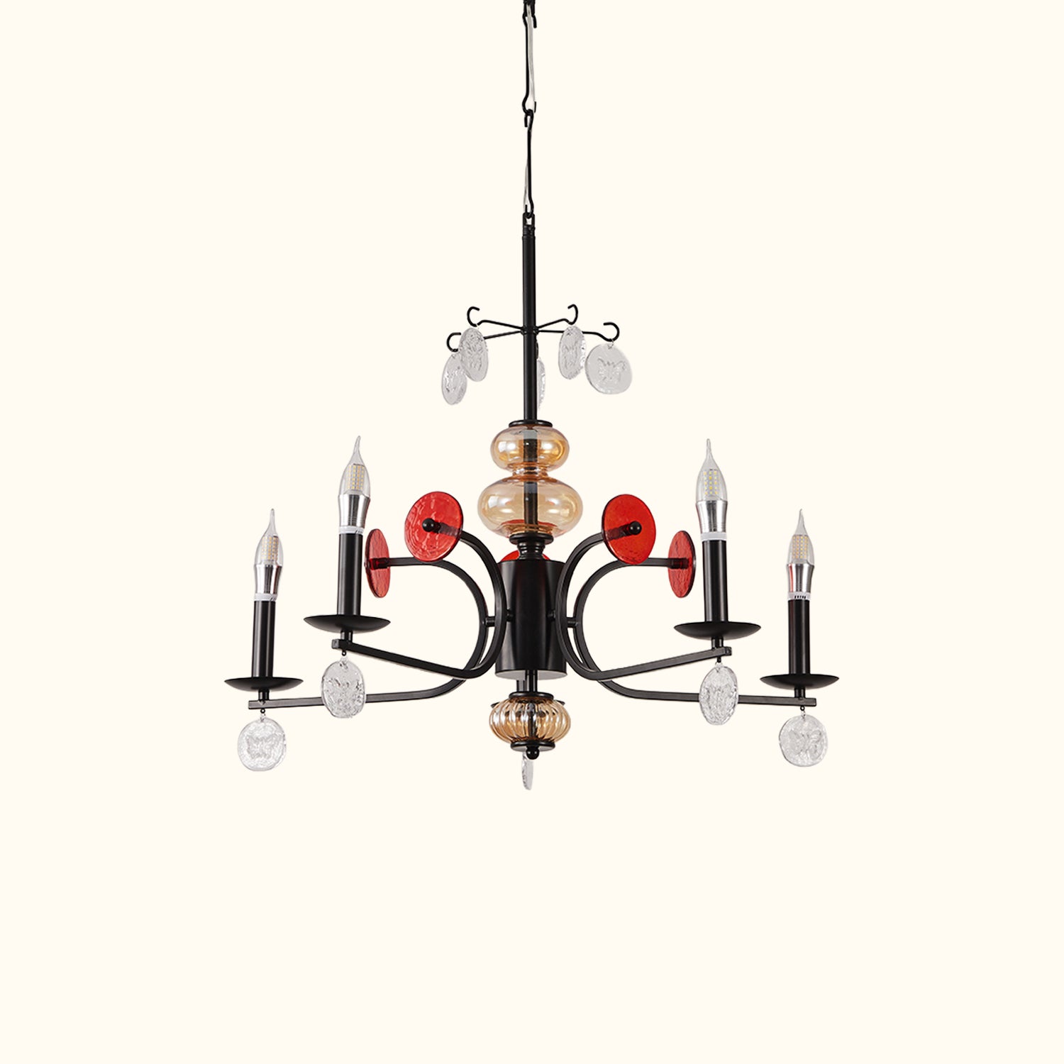 Erik Höglund Hanging Candelabra Produced Chandelier