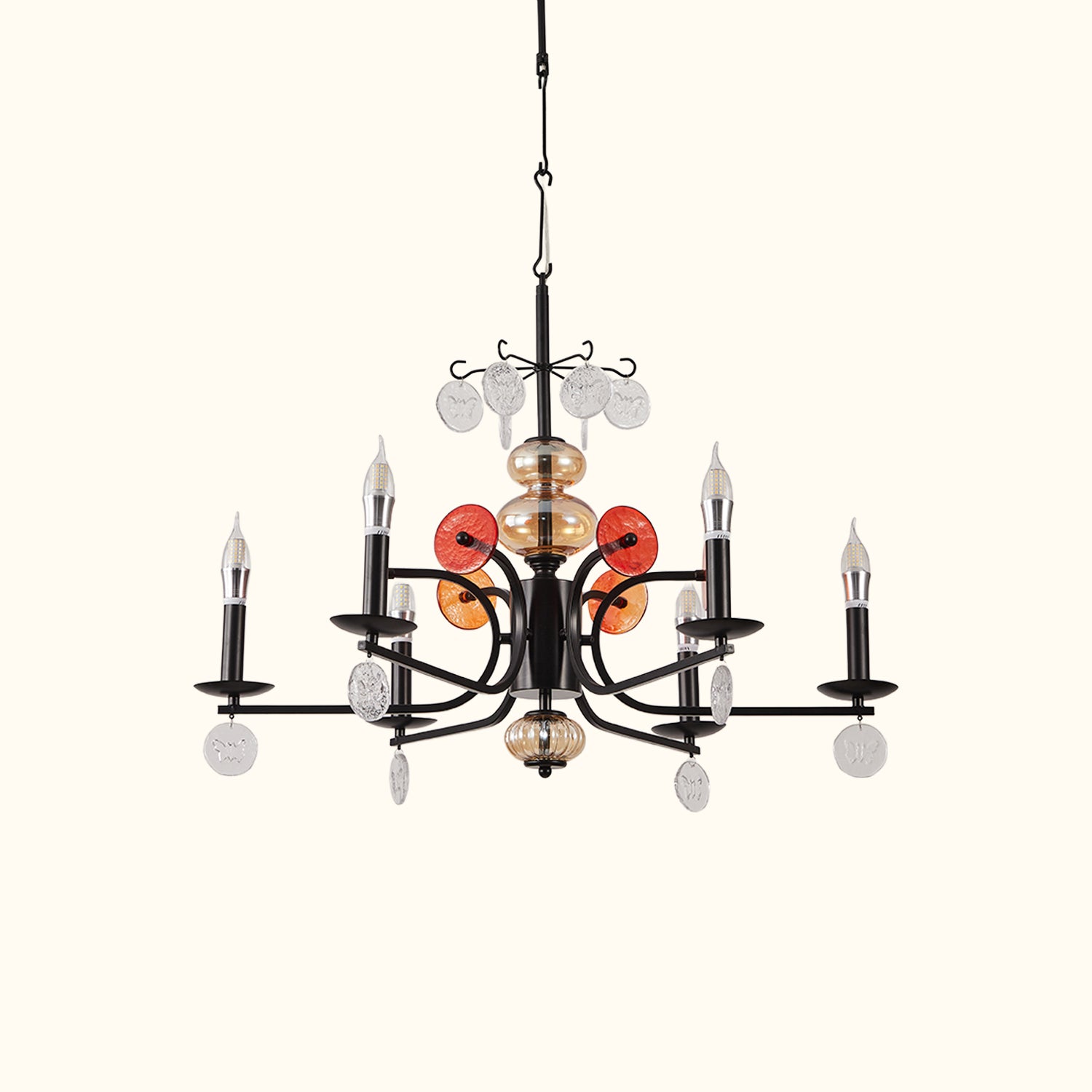 Erik Höglund Hanging Candelabra Produced Chandelier