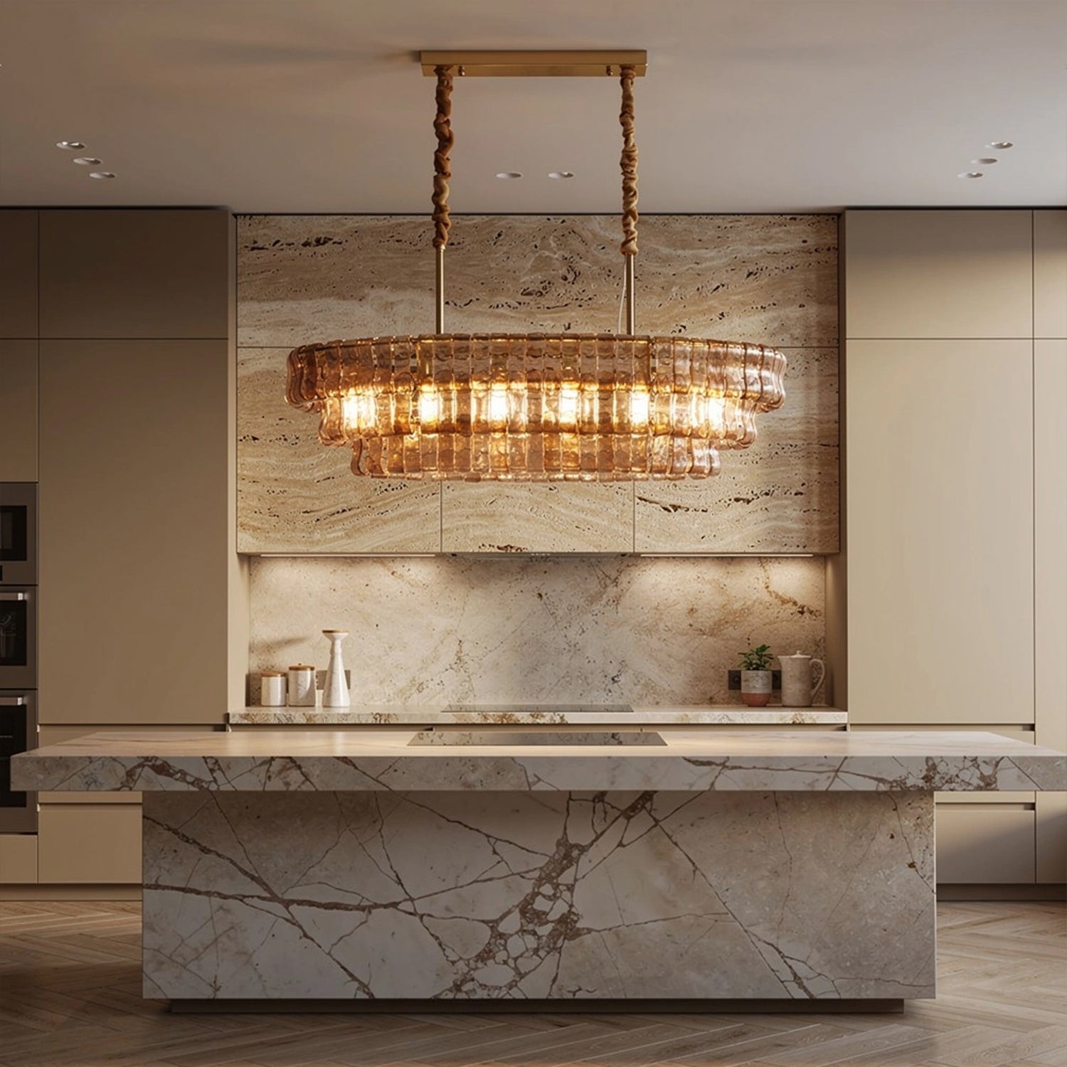 Ghiaccio Oval Chandelier