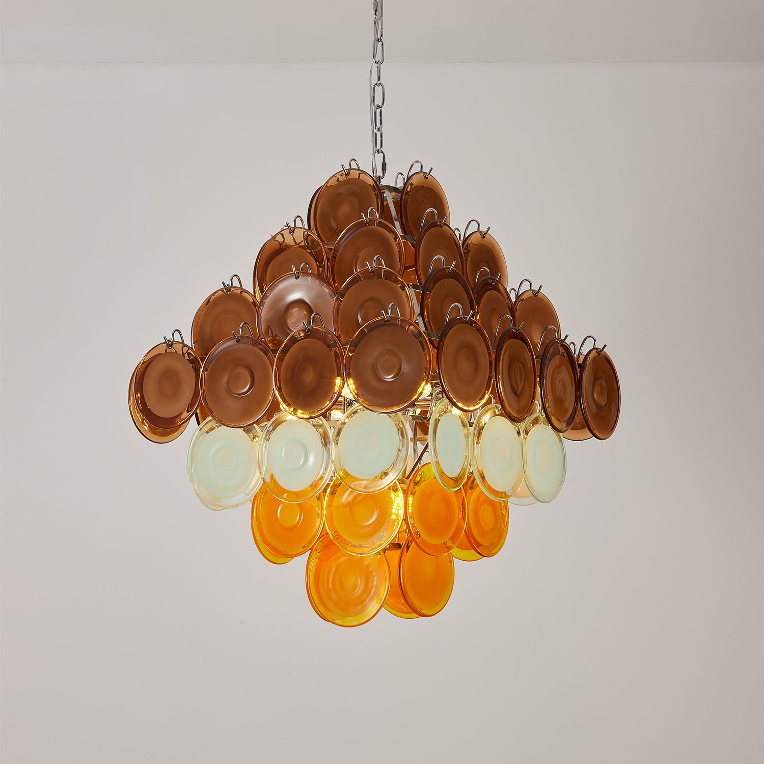 Gino Vistosi Mid Century Modern Disc Chandelier