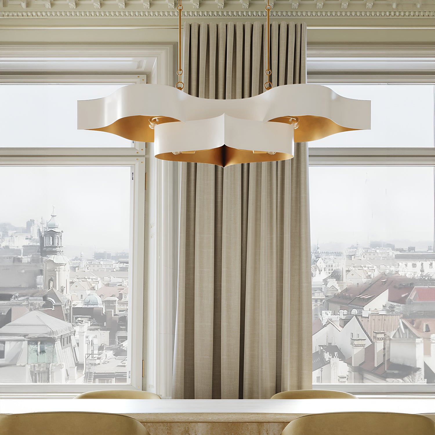 Grand Lotus Linear Chandelier