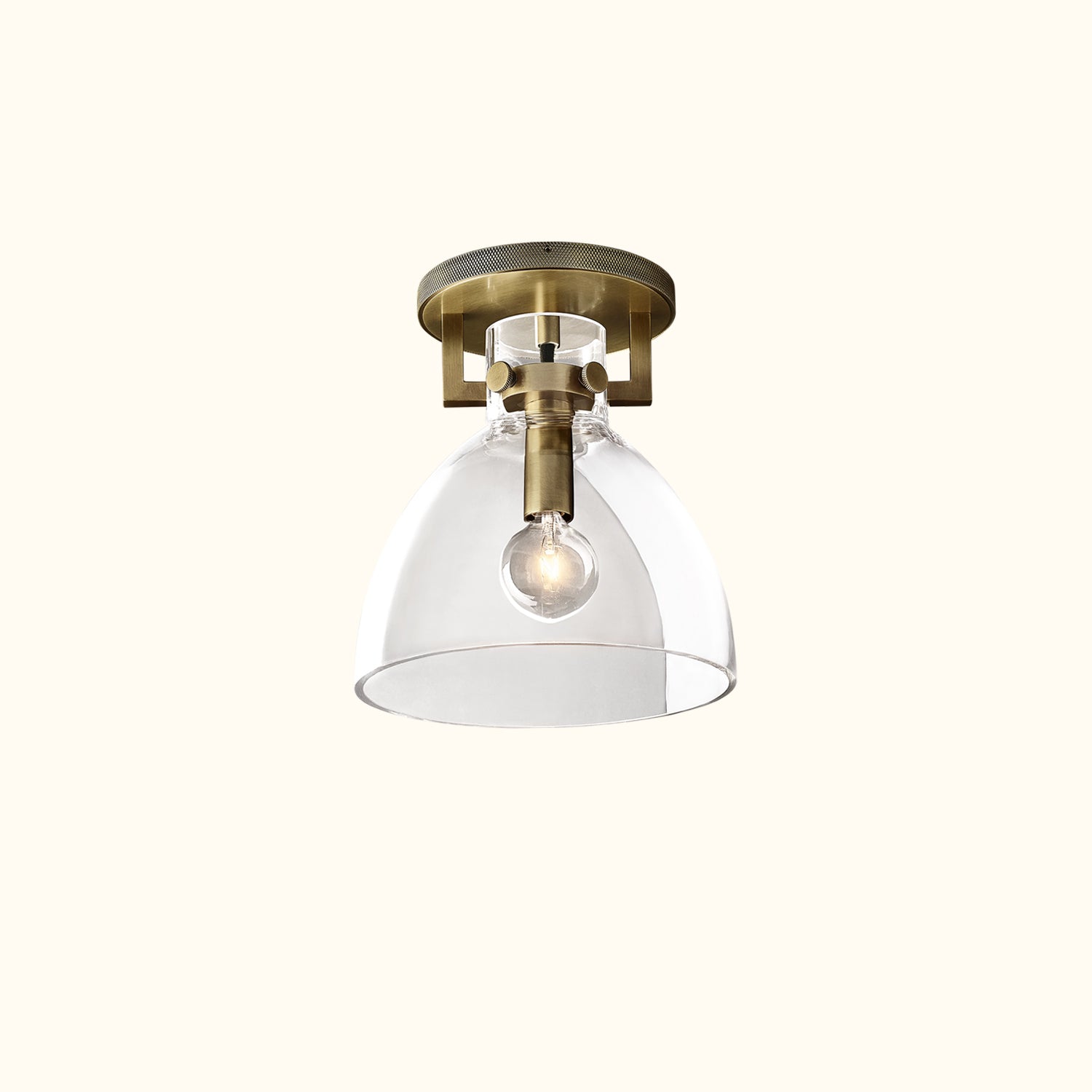 Machinist Glass Cloche Flushmount
