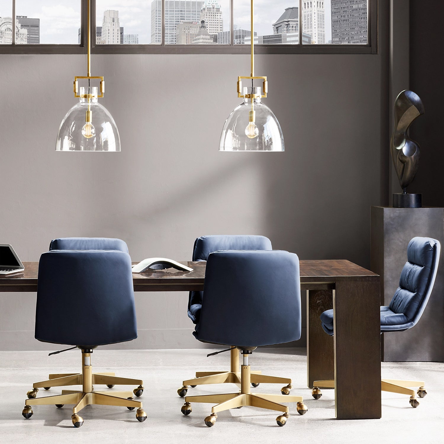 Machinist Glass Cloche Pendant Light