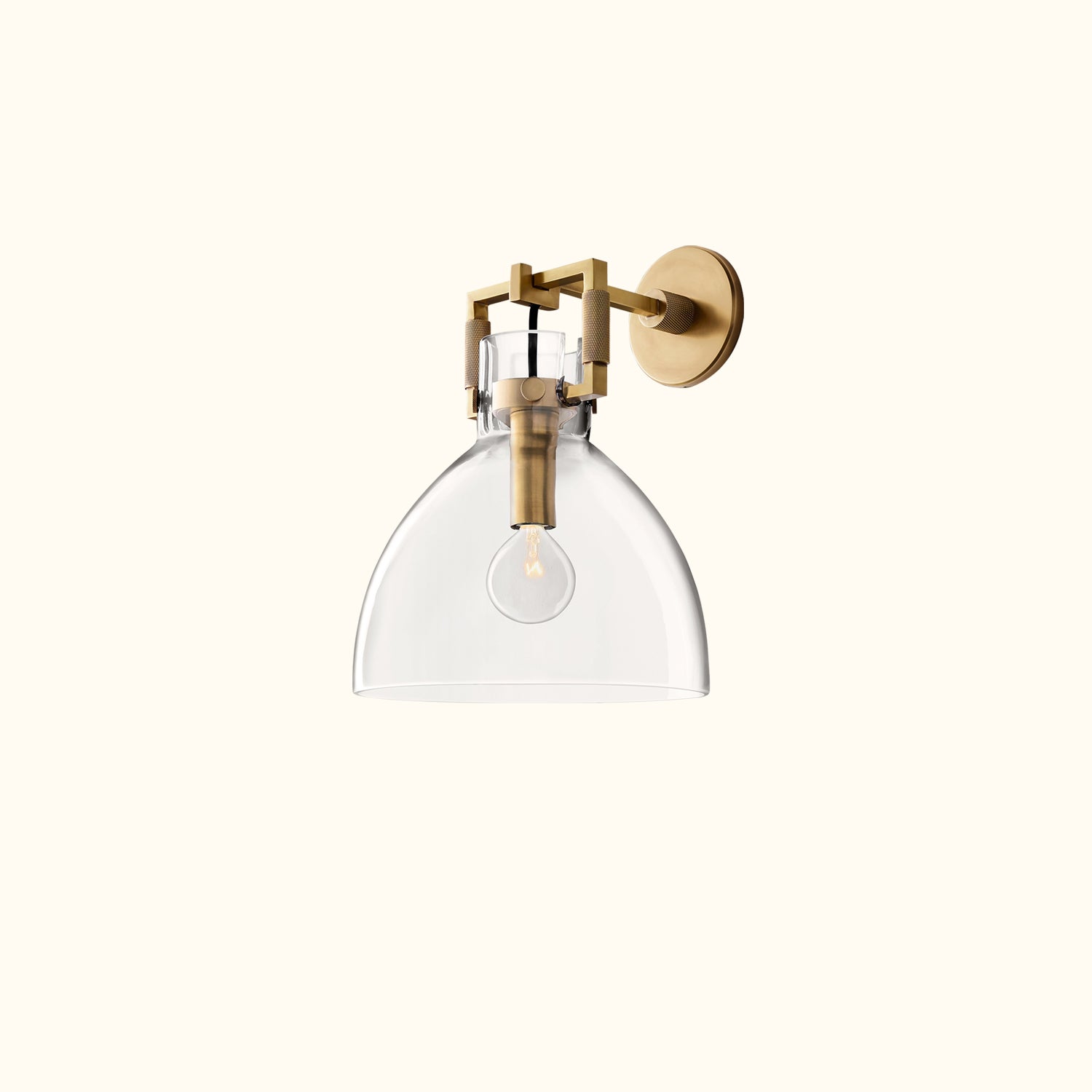 Machinist Glass Cloche Sconce