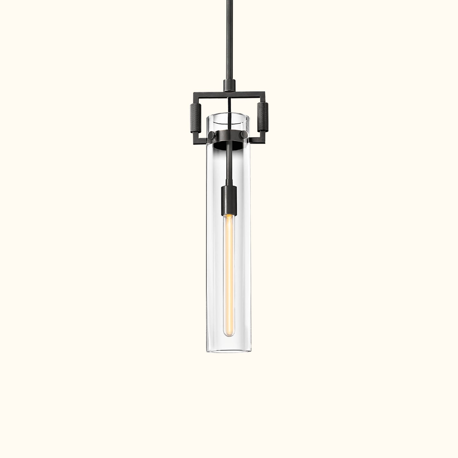 Machinist Glass Cylinder Pendant Light