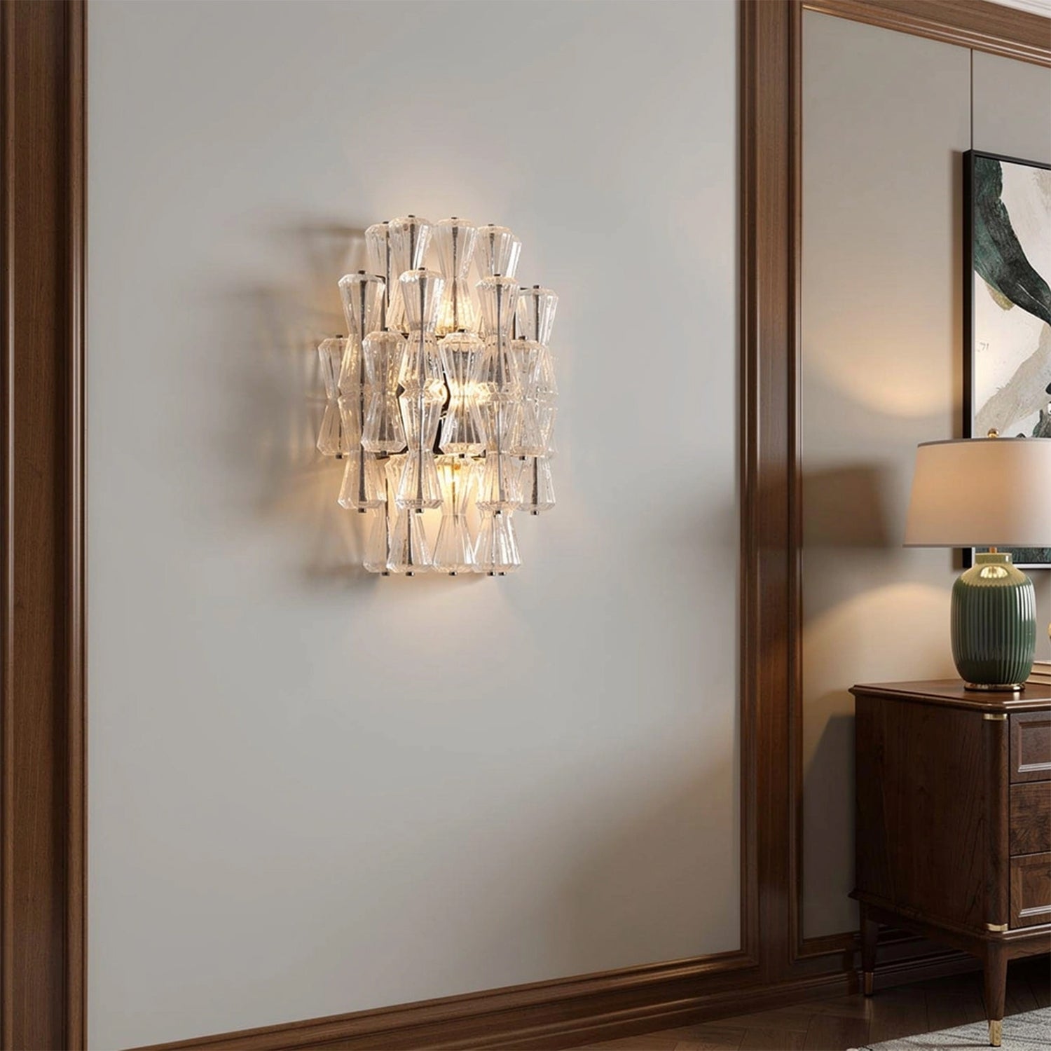 Murano Blown Glass Wall Lamp, Clepsydra