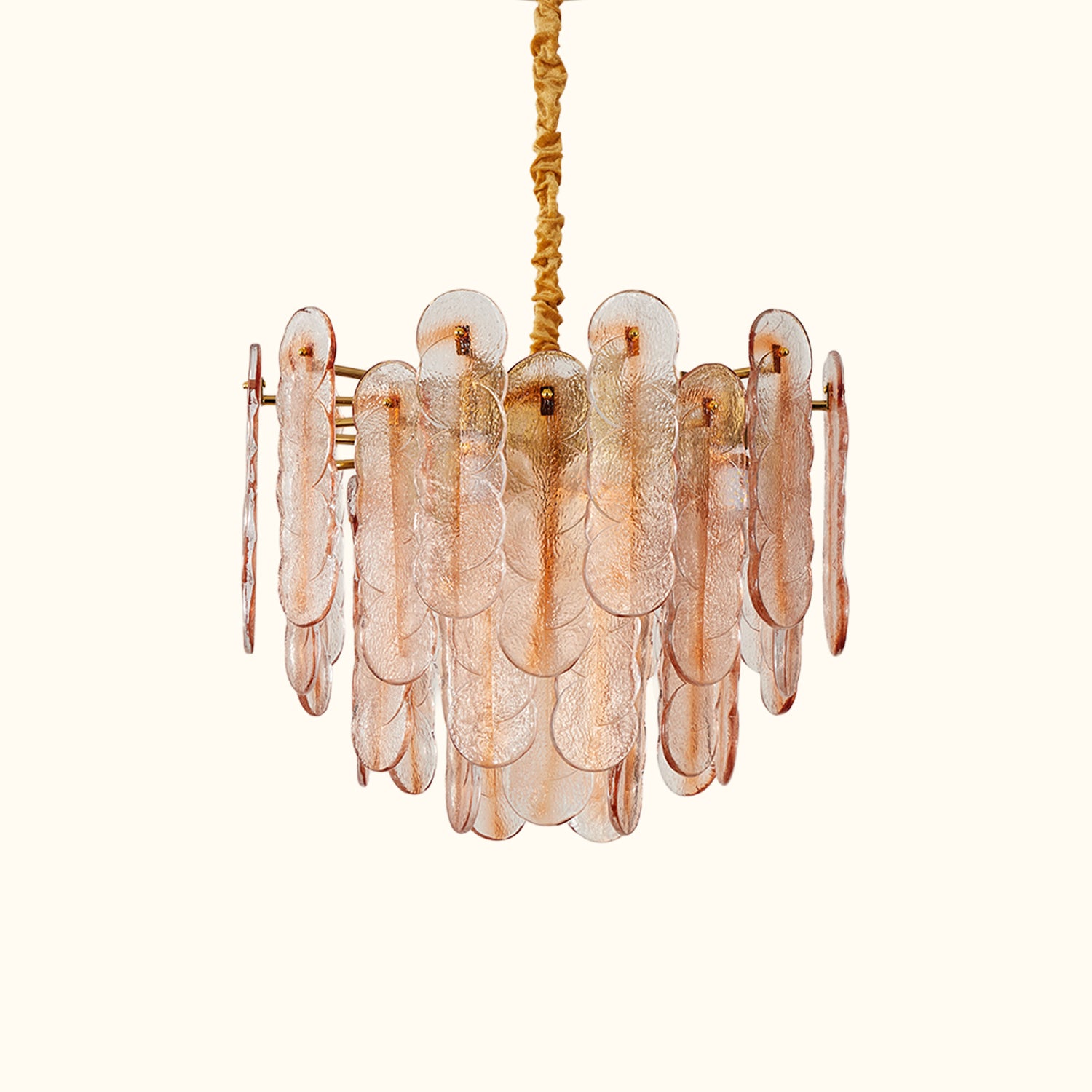 Murano Amber Glass Pendant Light Citrus by Kalmar, Austria, 1970s