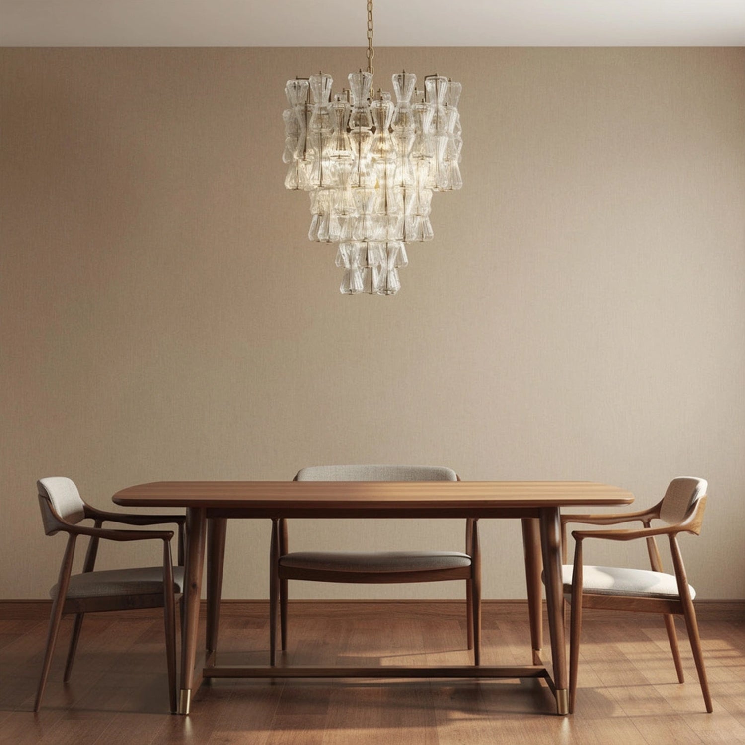 Murano Blown Glass Suspension Lamp, Clepsydra