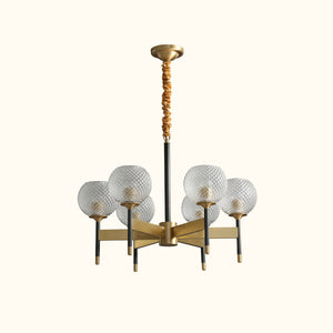 Orrefors_Ball_Brass_Chandelier_Visual_Comfort's_0001