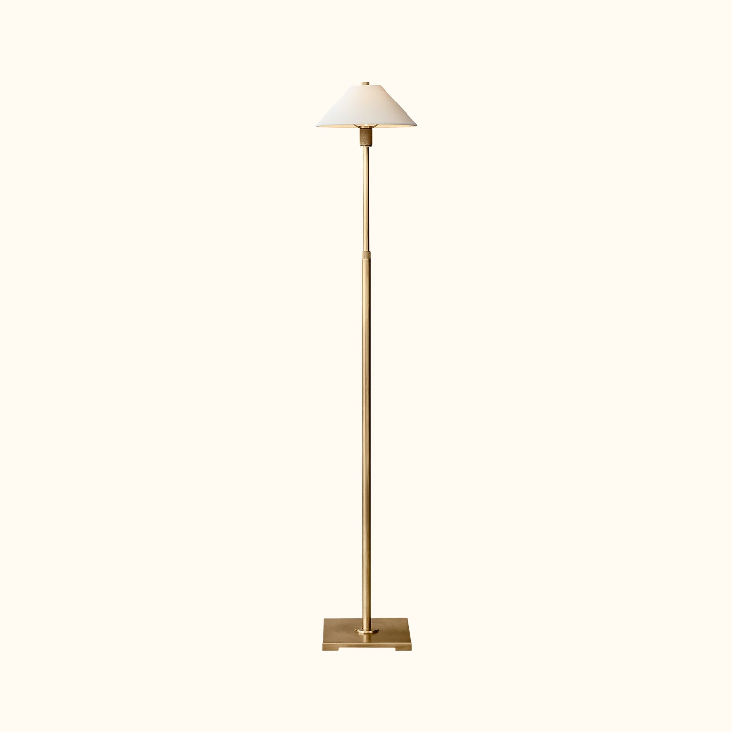 Pyramid Linen Shade Telescoping Floor Lamp