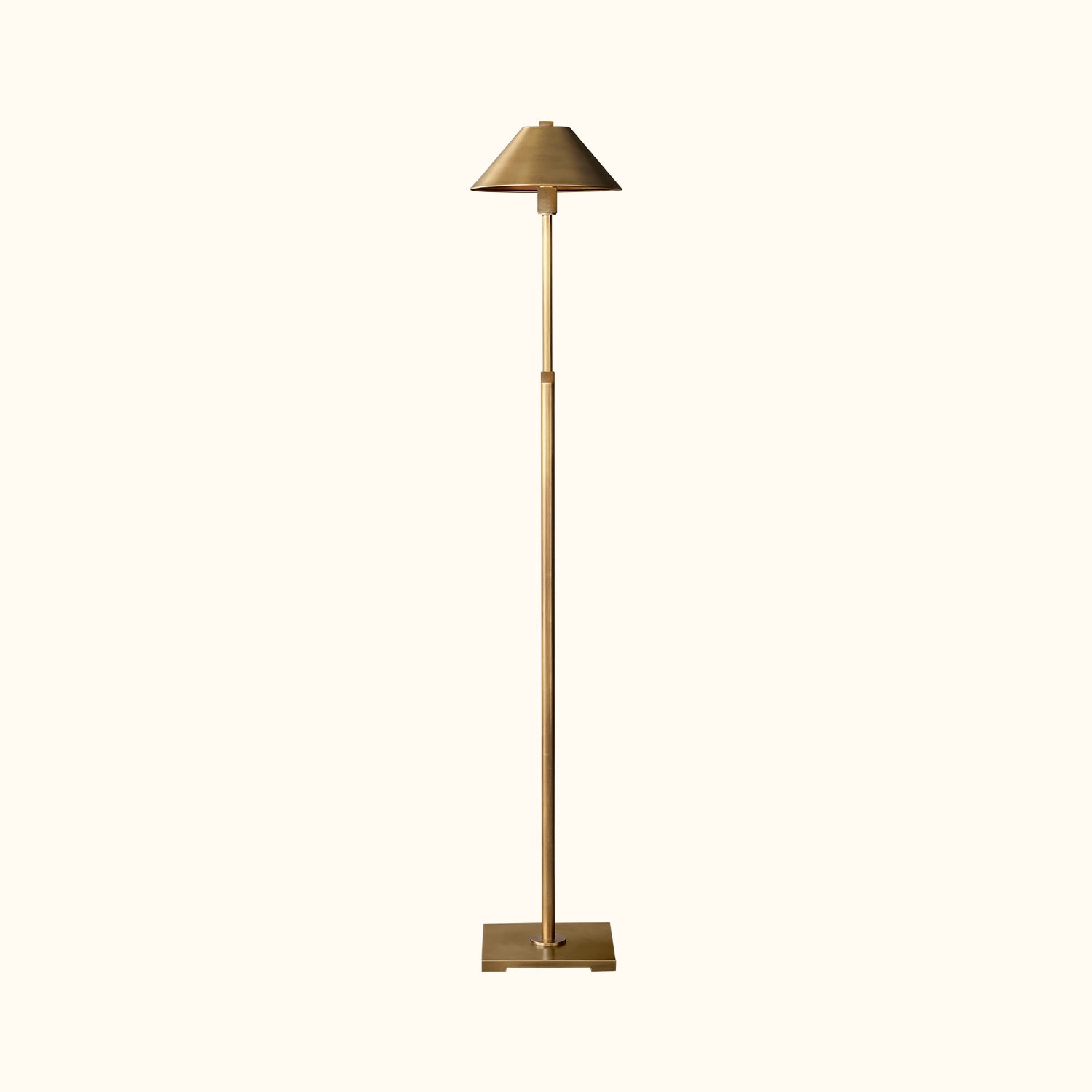 Pyramid Metal Shade Telescoping Floor Lamp