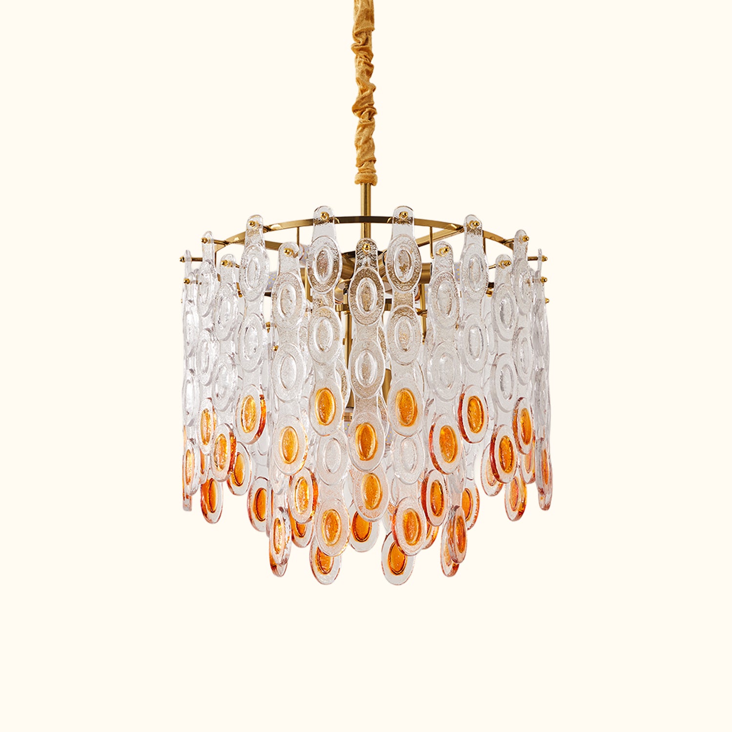 Sumptuous Italian Glass Chandelier, Murano, 1970