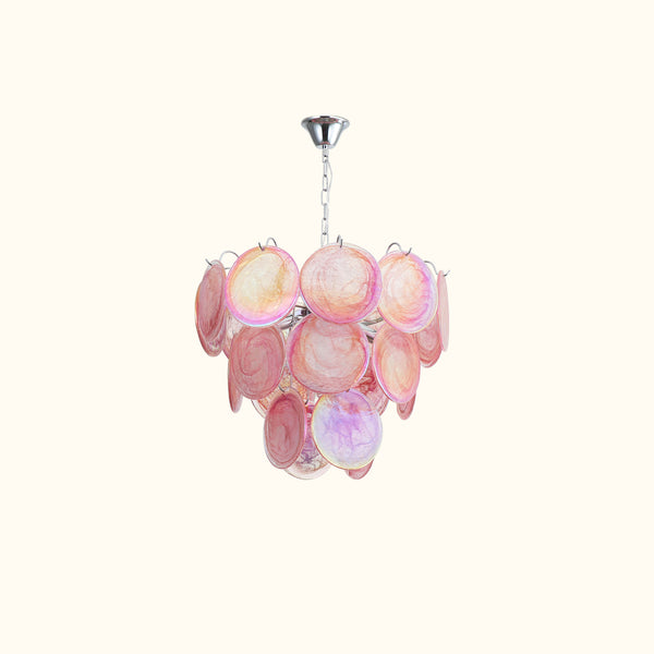 Modernist Handblown Murano Disc Chandelier