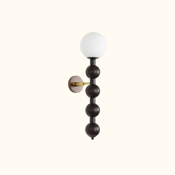 Beaded Wooden Wall Light