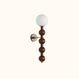 Beaded Wooden Wall Light