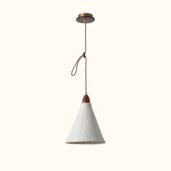 Walnut Rice Paper Pendant Light B