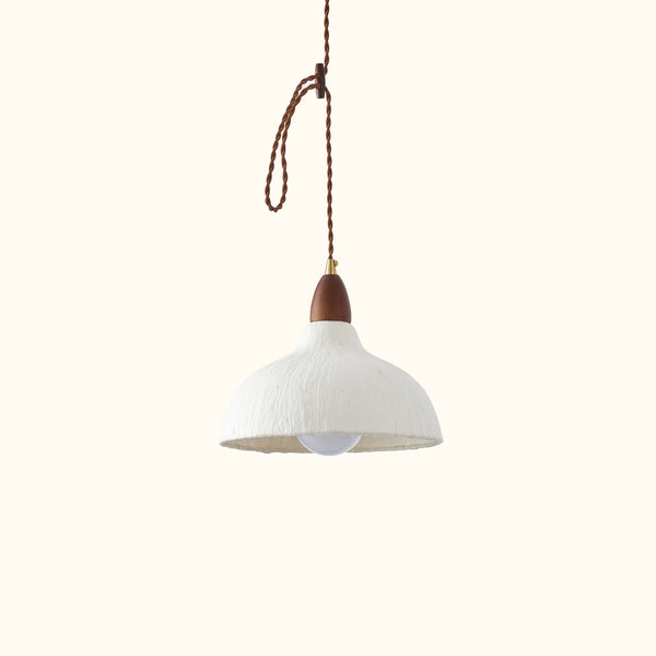 Walnut Rice Paper Pendant Light C