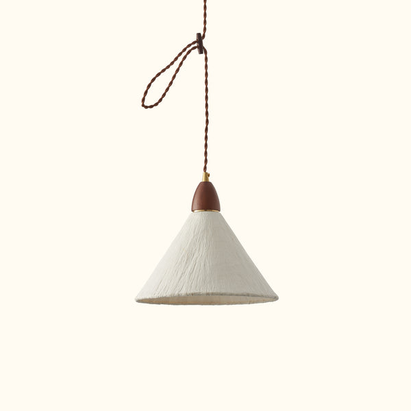 Walnut Rice Paper Pendant Light D