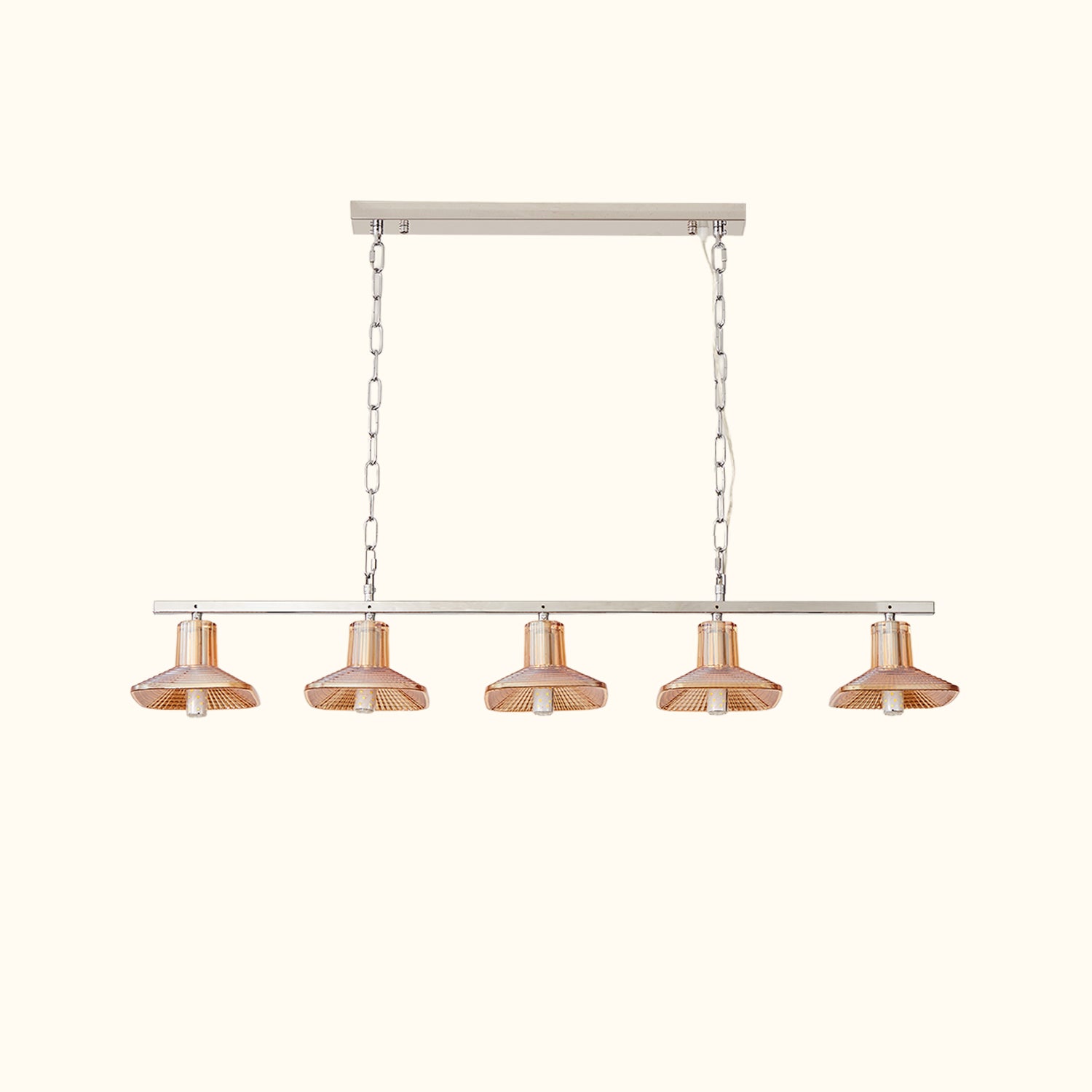 Amber Crystal Linear Pendant Light by Carl 1960s
