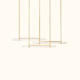 Audubon Crystal Triple Bar Linear Chandelier