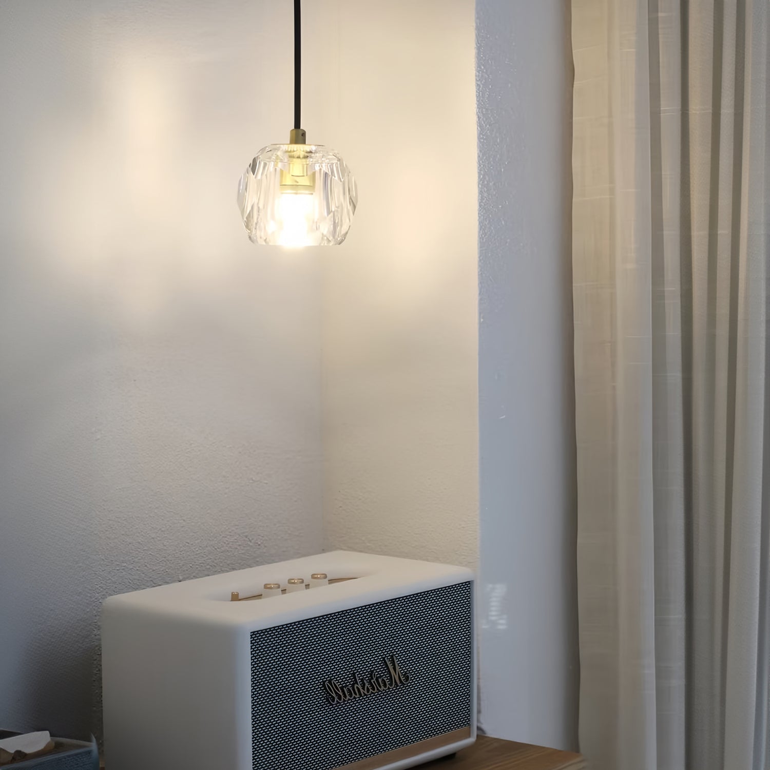 Boule De Cristal Clear Glass Cord Pendant Light