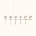 Boule De Cristal Clear Glass Double Linear Chandelier