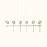 Boule De Cristal Clear Glass Double Linear Chandelier