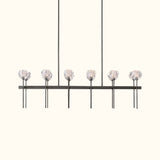 Boule De Cristal Clear Glass Double Linear Chandelier