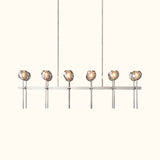 Boule De Cristal Clear Glass Double Linear Chandelier