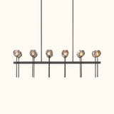 Boule De Cristal Clear Glass Double Linear Chandelier