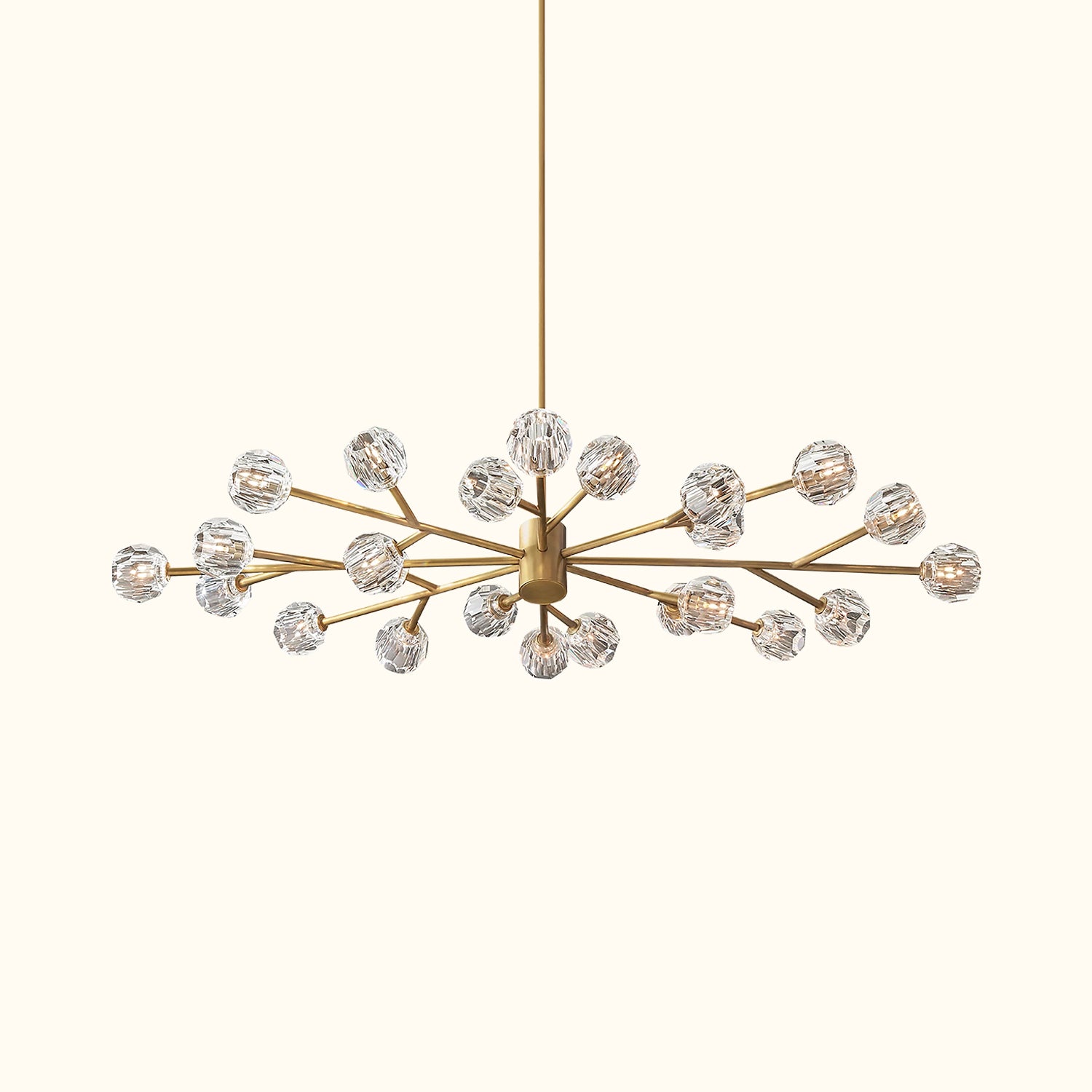 Boule De Cristal Clear Glass Oval Chandelier