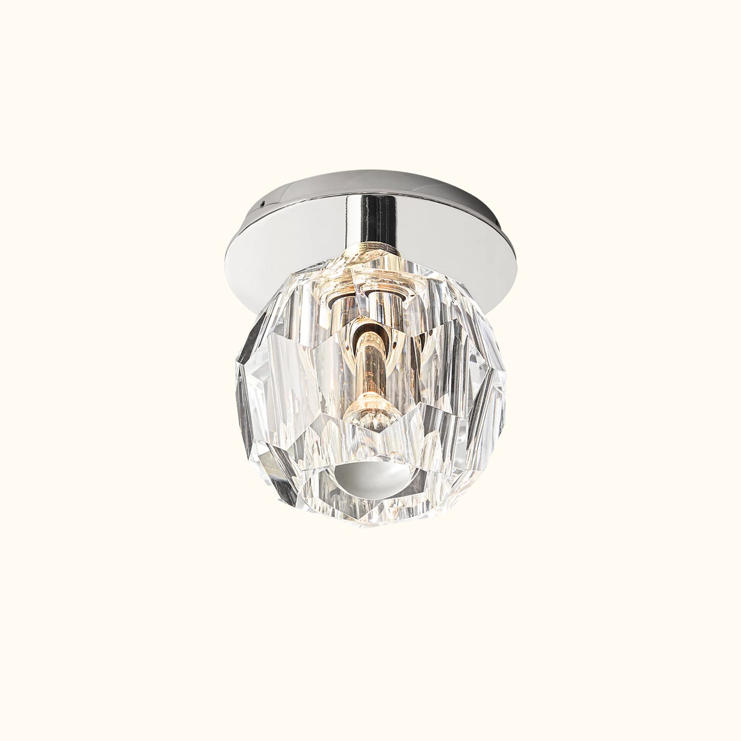 Boule De Cristal Clear Glass Petite Flushmount