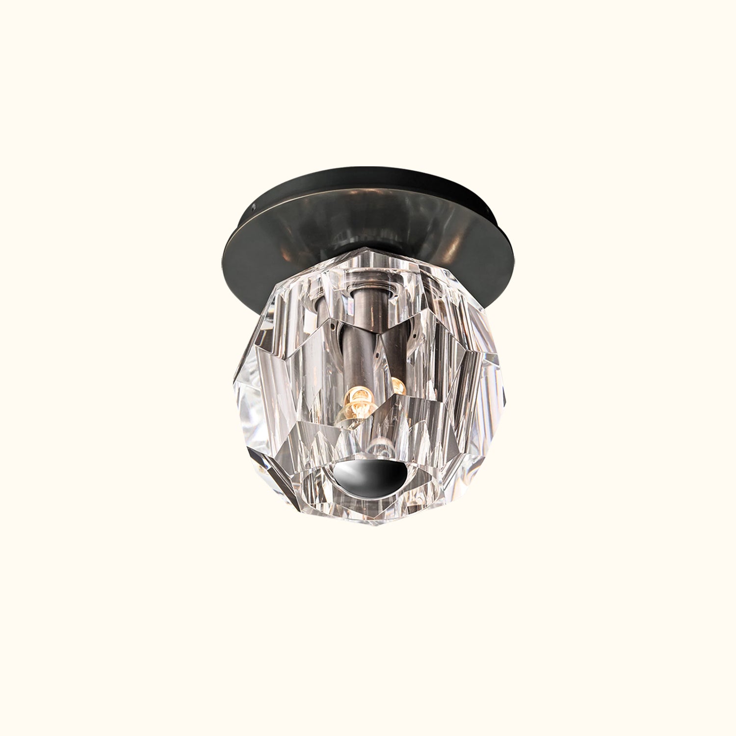 Boule De Cristal Clear Glass Petite Flushmount