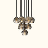 Boule De Cristal Clear Glass Round Cluster Chandelier
