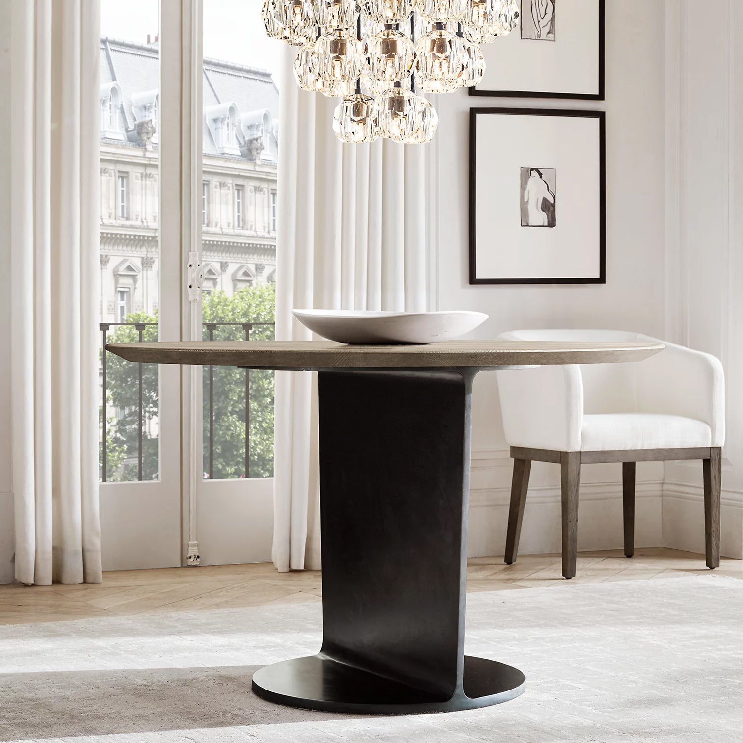 Boule De Cristal Clear Glass Round Cluster Chandelier