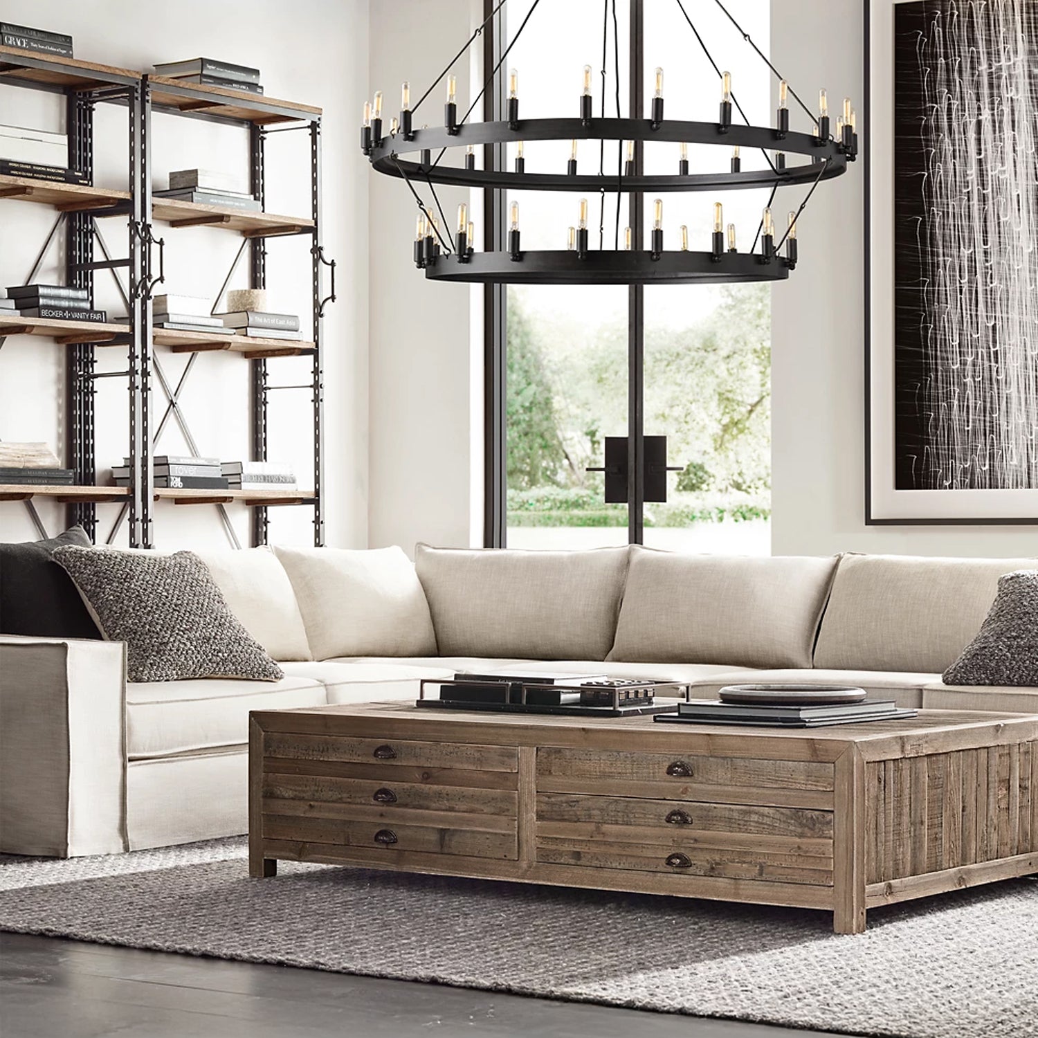 Camino Vintage Filament Two-Tier Chandelier