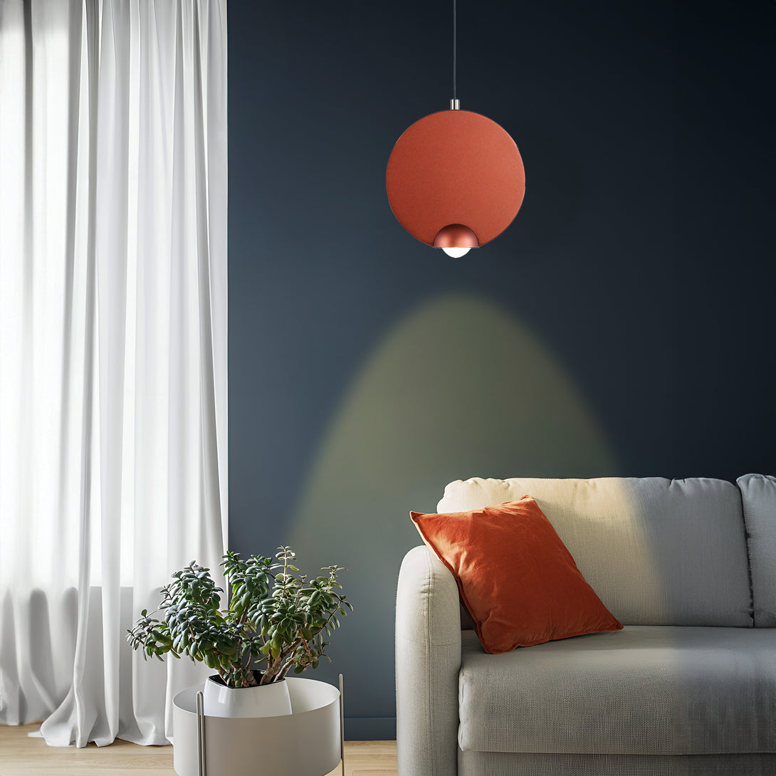 Disc-Shaped Pendant Light