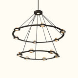 Éclatant Two-Tier Round Chandelier