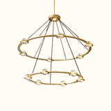 Éclatant Two-Tier Round Chandelier