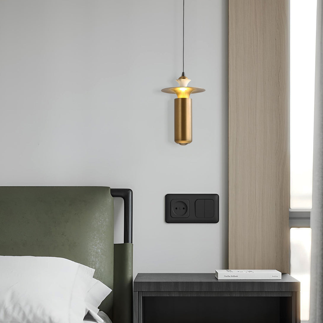 Golden Halo Bedside Pendant Light